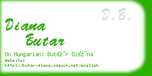 diana butar business card